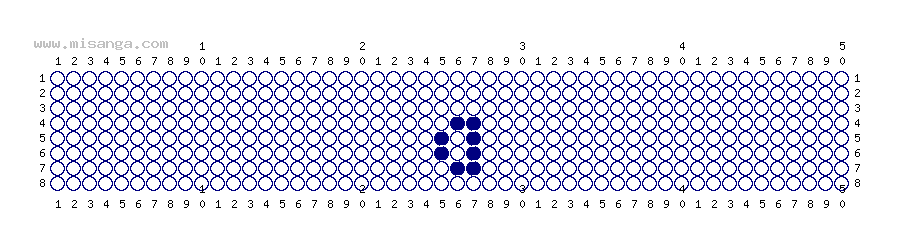 編みこみ文字ミサンガ製作図：A