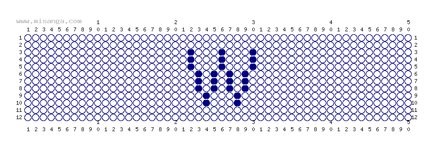 編みこみ文字ミサンガ製作図：W