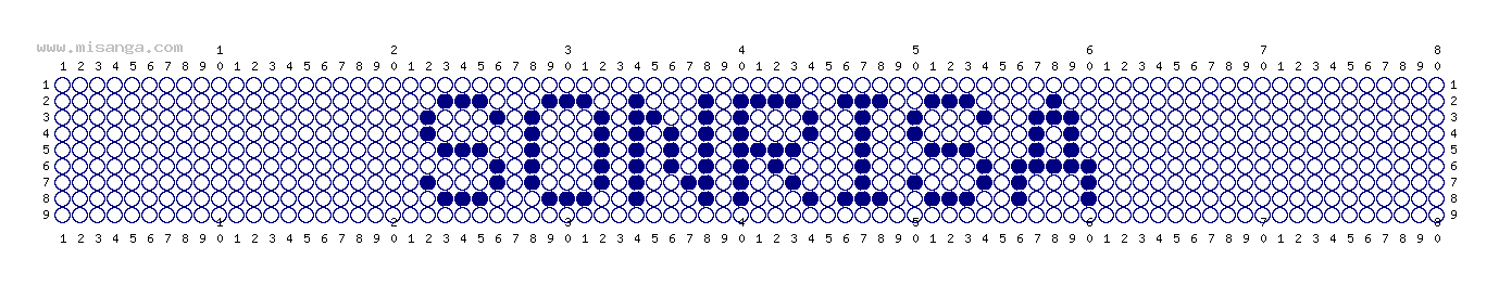 編みこみ文字ミサンガ製作図：SONRISA