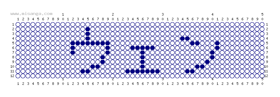 編みこみ文字ミサンガ製作図：ウェン