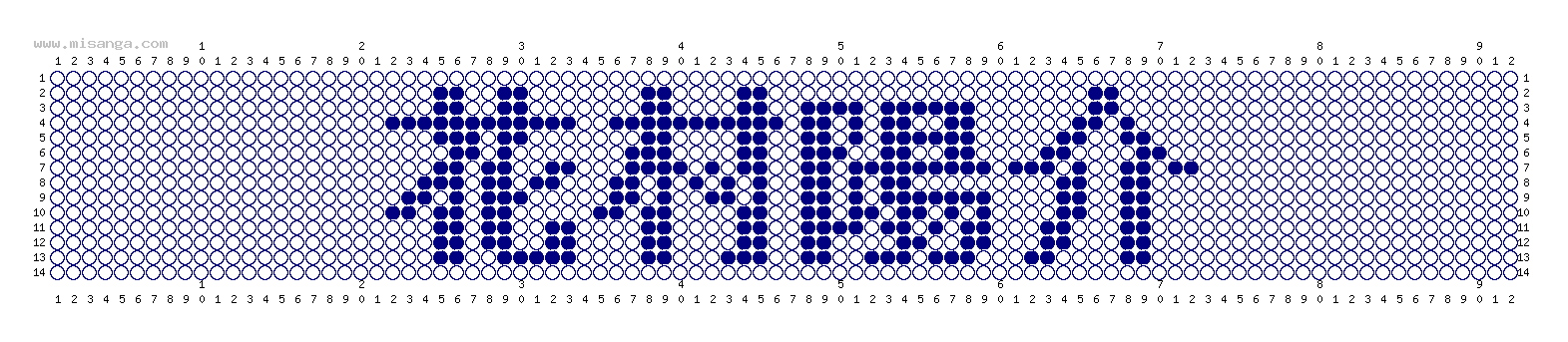 編みこみ文字ミサンガ製作図：花村陽介
