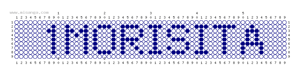 編みこみ文字ミサンガ製作図：1MORISITA