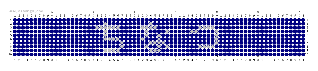 編みこみ文字ミサンガ製作図：ちなつ