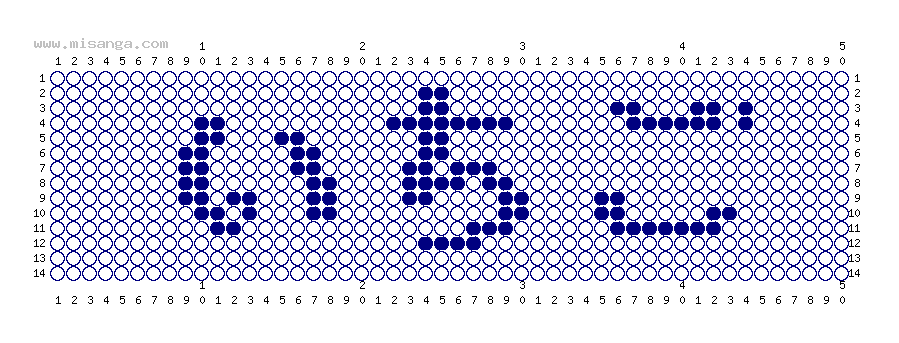 編みこみ文字ミサンガ製作図：いちご