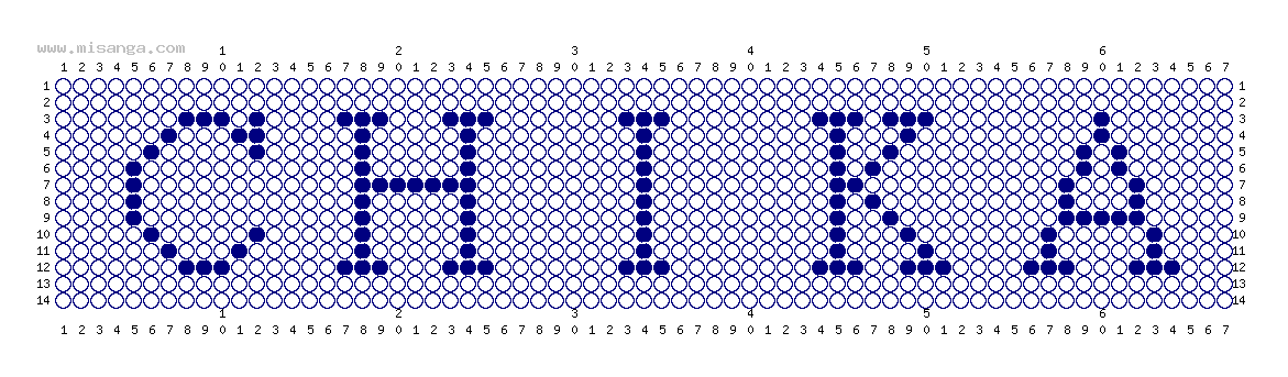 編みこみ文字ミサンガ製作図：CHIKA
