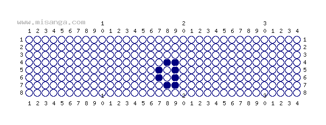 編みこみ文字ミサンガ製作図：A