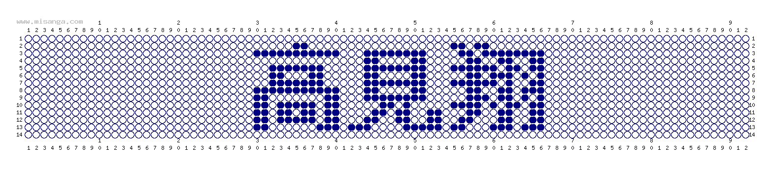 編みこみ文字ミサンガ製作図：高見翔