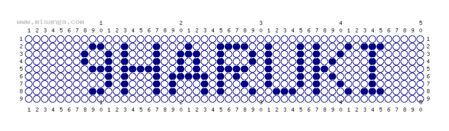 編みこみ文字ミサンガ製作図：9HARUKI
