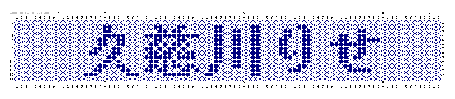 編みこみ文字ミサンガ製作図：久慈川りせ