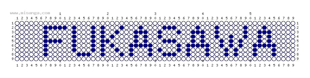 編みこみ文字ミサンガ製作図：FUKASAWA