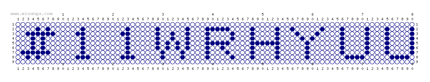 編みこみ文字ミサンガ製作図：#11WRHYUU