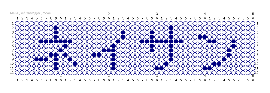 編みこみ文字ミサンガ製作図：ネイサン