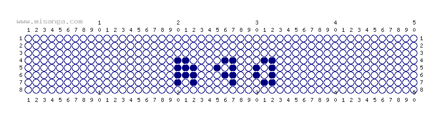 編みこみ文字ミサンガ製作図：MGA