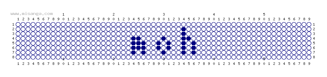 編みこみ文字ミサンガ製作図：MOH
