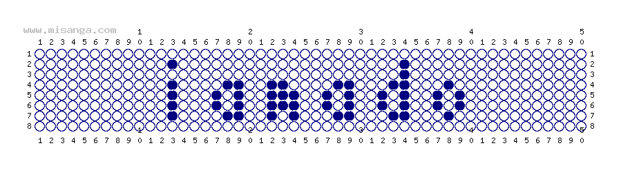 編みこみ文字ミサンガ製作図：YAMATO