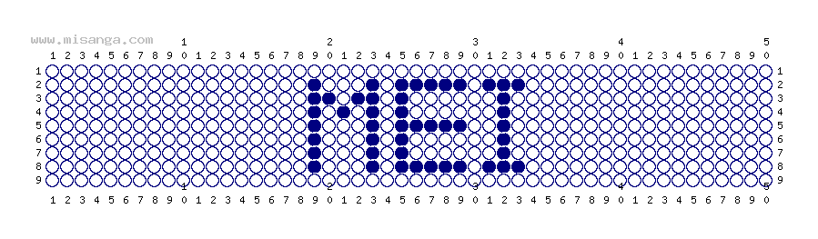 編みこみ文字ミサンガ製作図：MEI