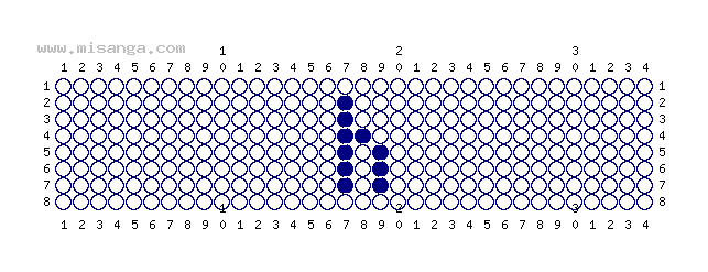 編みこみ文字ミサンガ製作図：H