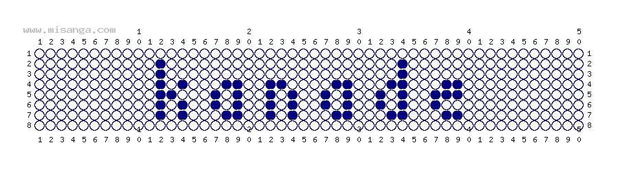 編みこみ文字ミサンガ製作図：KANADE