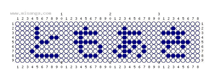 編みこみ文字ミサンガ製作図：ともあき