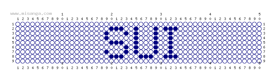 編みこみ文字ミサンガ製作図：SUI