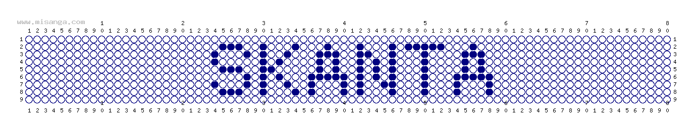 編みこみ文字ミサンガ製作図：SKANTA