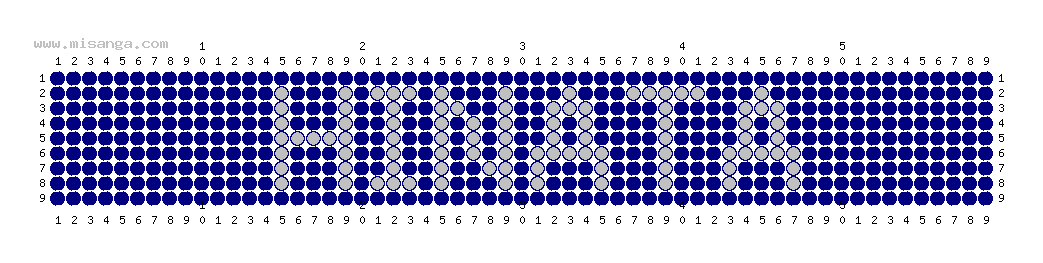 編みこみ文字ミサンガ製作図：HINATA