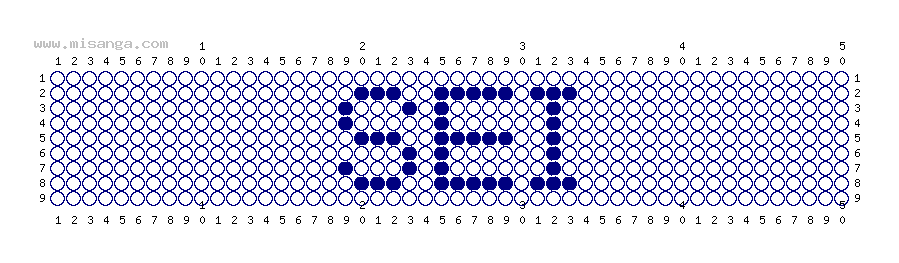 編みこみ文字ミサンガ製作図：SEI