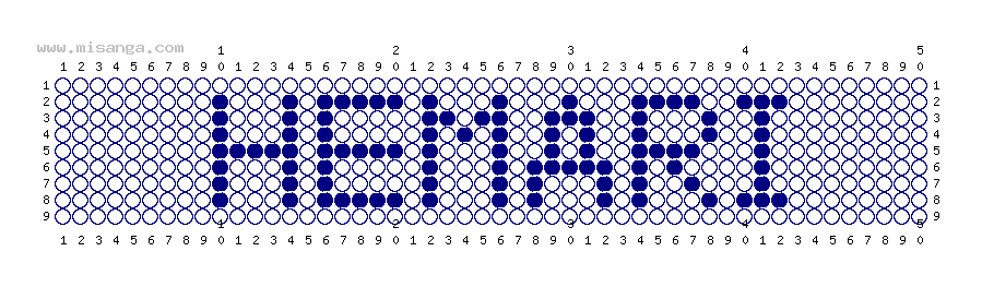 編みこみ文字ミサンガ製作図：HEMARI