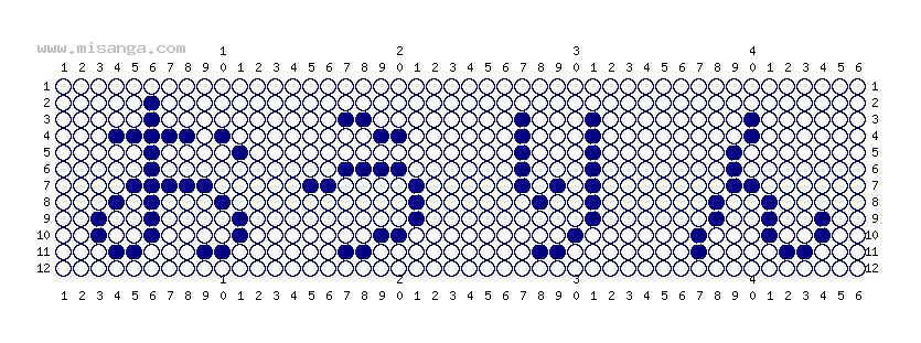 編みこみ文字ミサンガ製作図：おうりん