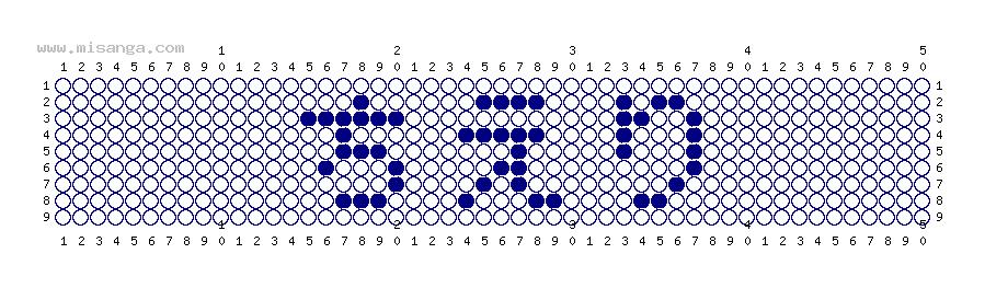 編みこみ文字ミサンガ製作図：ちえり