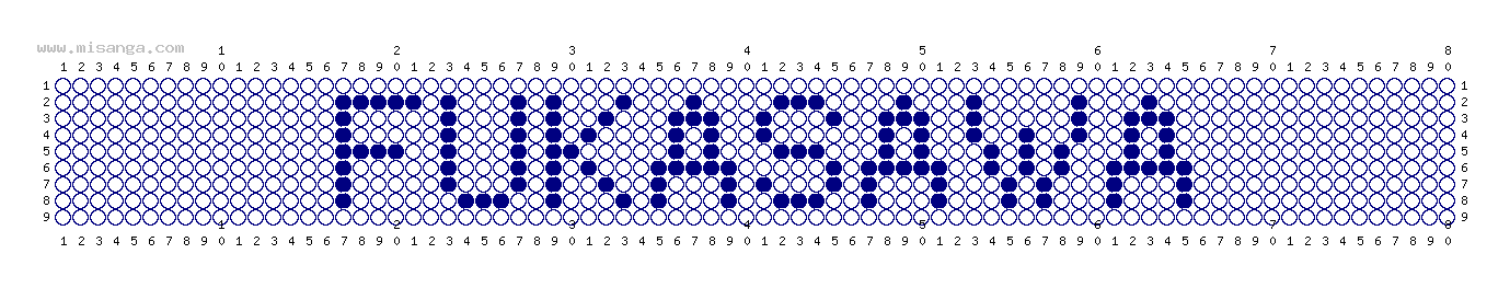 編みこみ文字ミサンガ製作図：FUKASAWA