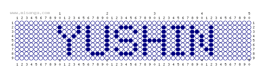 編みこみ文字ミサンガ製作図：YUSHIN