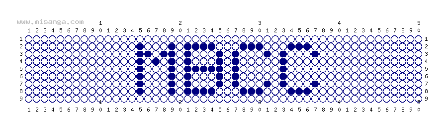 編みこみ文字ミサンガ製作図：MBCC