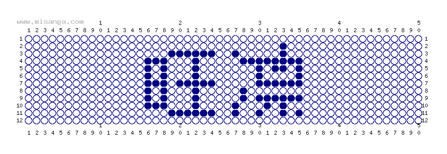 編みこみ文字ミサンガ製作図：旺凛