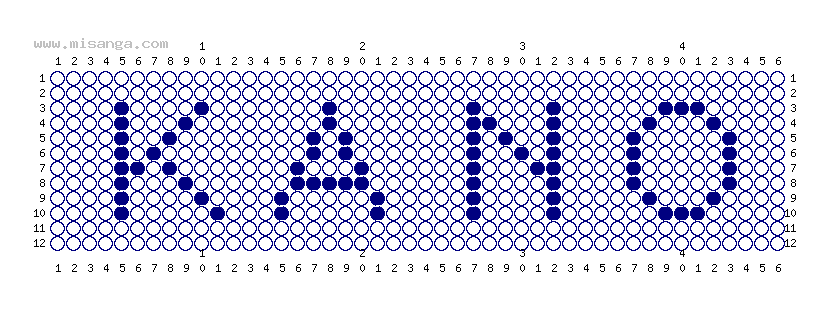 編みこみ文字ミサンガ製作図：KANO