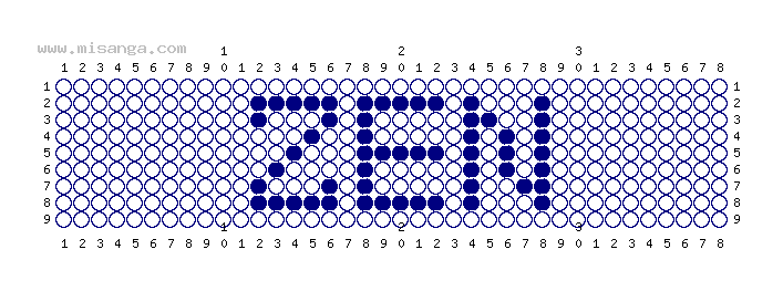 編みこみ文字ミサンガ製作図：ZEN