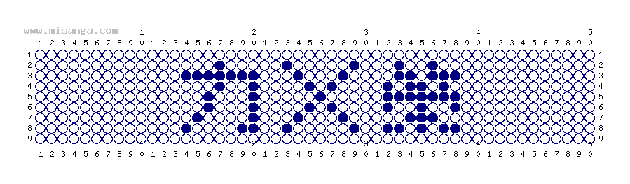 編みこみ文字ミサンガ製作図：力×策