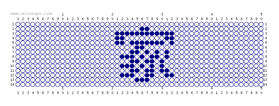 編みこみ文字ミサンガ製作図：家