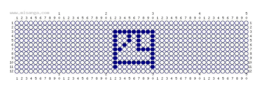 編みこみ文字ミサンガ製作図：四