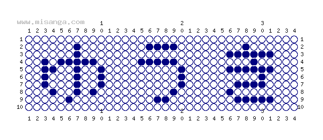 編みこみ文字ミサンガ製作図：ゆうき