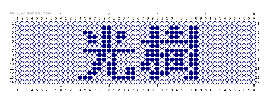 編みこみ文字ミサンガ製作図：光樹