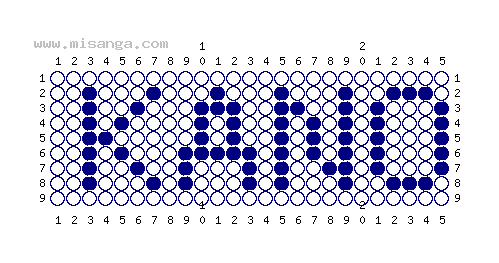 編みこみ文字ミサンガ製作図：KANO