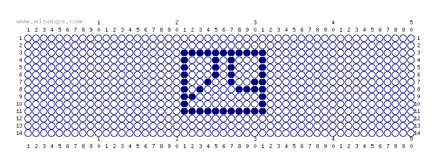編みこみ文字ミサンガ製作図：四