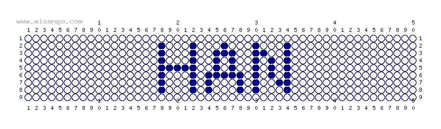 編みこみ文字ミサンガ製作図：HAN