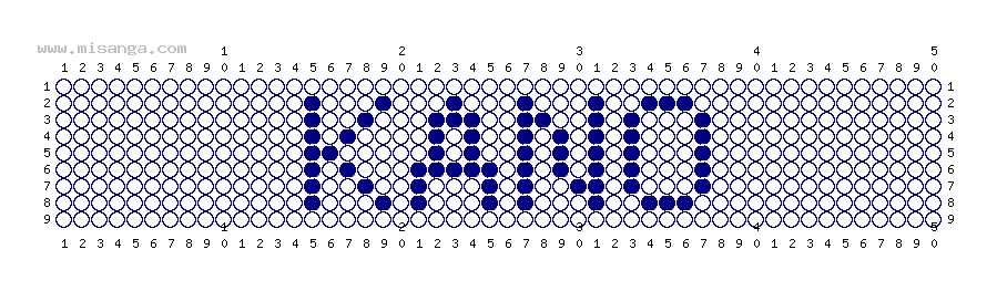 編みこみ文字ミサンガ製作図：KANO