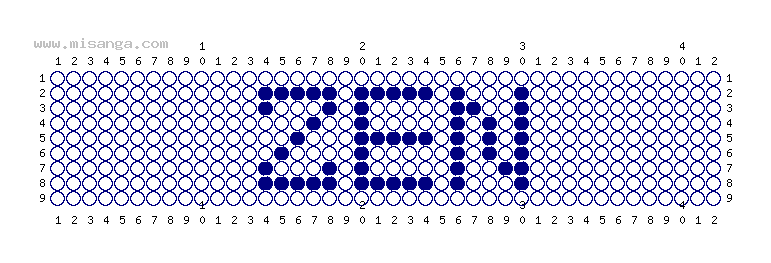 編みこみ文字ミサンガ製作図：ZEN