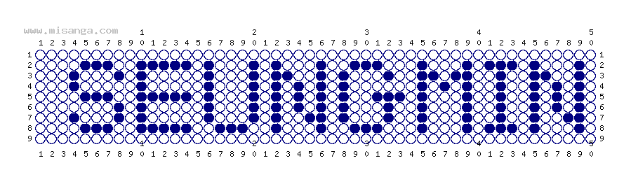 編みこみ文字ミサンガ製作図：SEUNGMIN