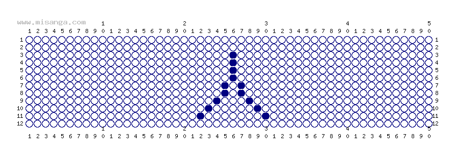 編みこみ文字ミサンガ製作図：人