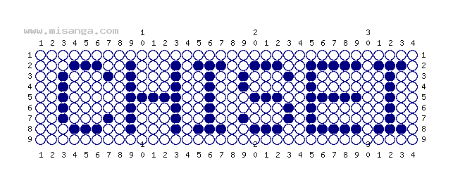 編みこみ文字ミサンガ製作図：CHISEI