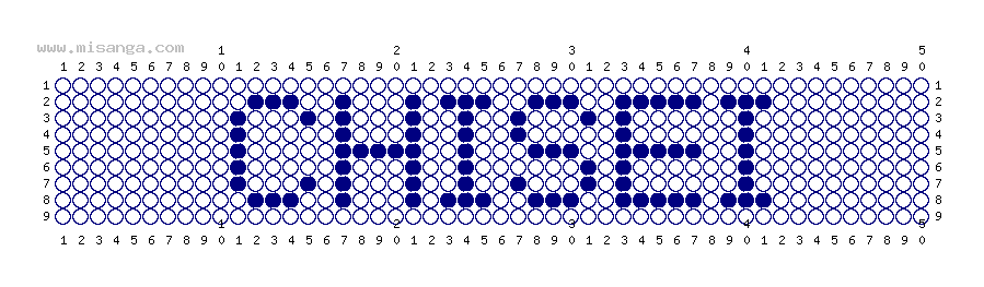 編みこみ文字ミサンガ製作図：CHISEI